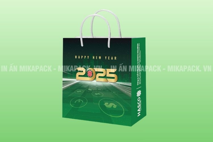 Mẫu in túi giấy đựng quà Tết ép kim cao cấp