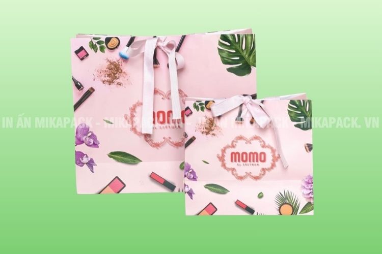Mẫu túi giấy đựng mỹ phẩm trẻ trung và hiện đại