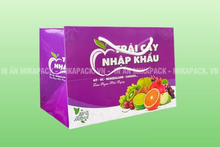 Mẫu túi giấy đựng trái cây nhã nhặn