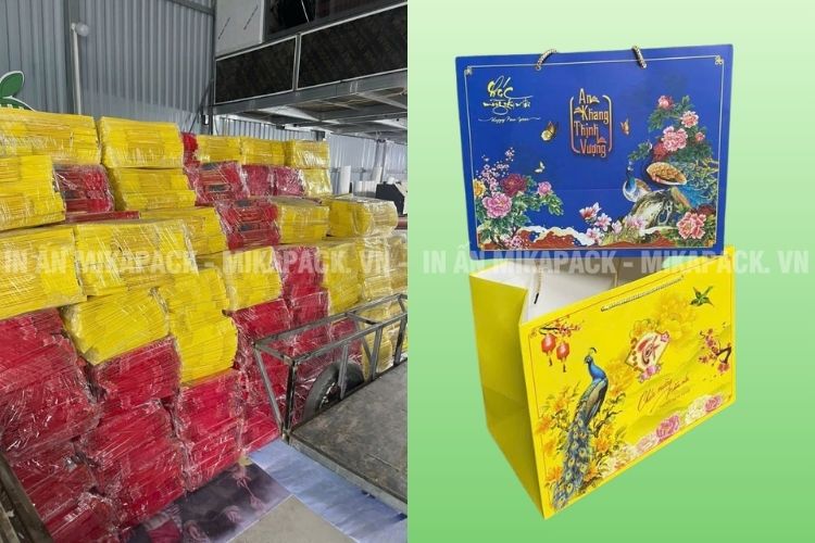 Mikapack cam kết in ấn túi giấy đựng quà Tết đẹp, giá rẻ, giao nhanh chóng