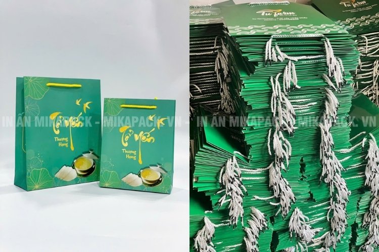Mikapack là xưởng gia công in túi giấy đựng yến sào uy tín.