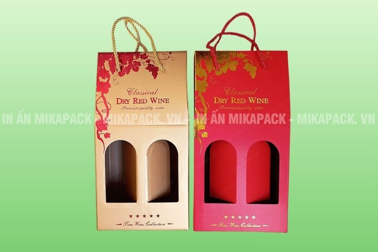 Mikapack - Xưởng sản xuất và in ấn túi giấy đựng rượu uy tín hàng đầu thị trường