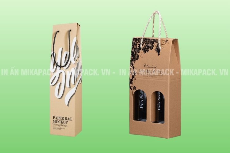 Túi giấy đựng rượu có đa dạng kiểu dáng khác nhau