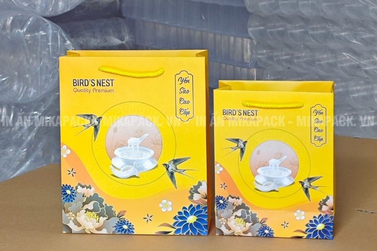 In túi giấy đựng yến sào giá sỉ, chất lượng tại Mikapack.