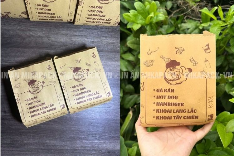 Túi xếp hông đựng khoai tây chiên