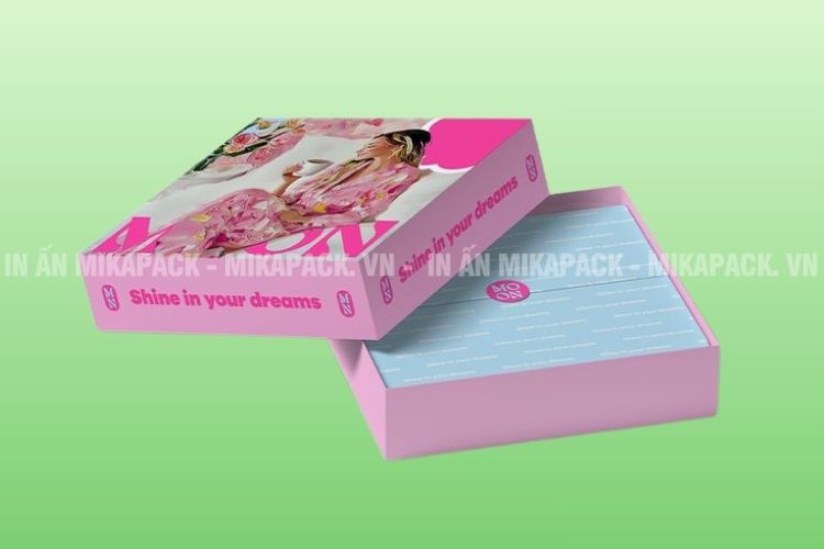 Mẫu in hộp giấy đựng quần áo dễ thương, ngọt ngào