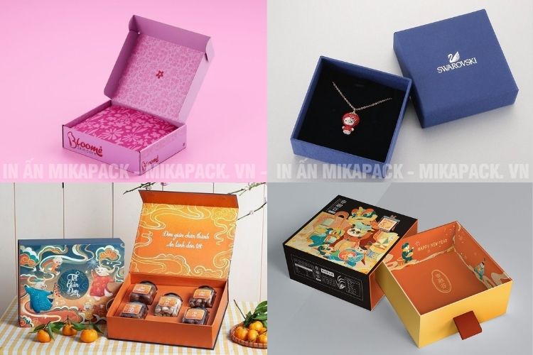 Mikapack cung cấp đa dạng kiểu dáng in hộp giấy số lượng ít khác nhau