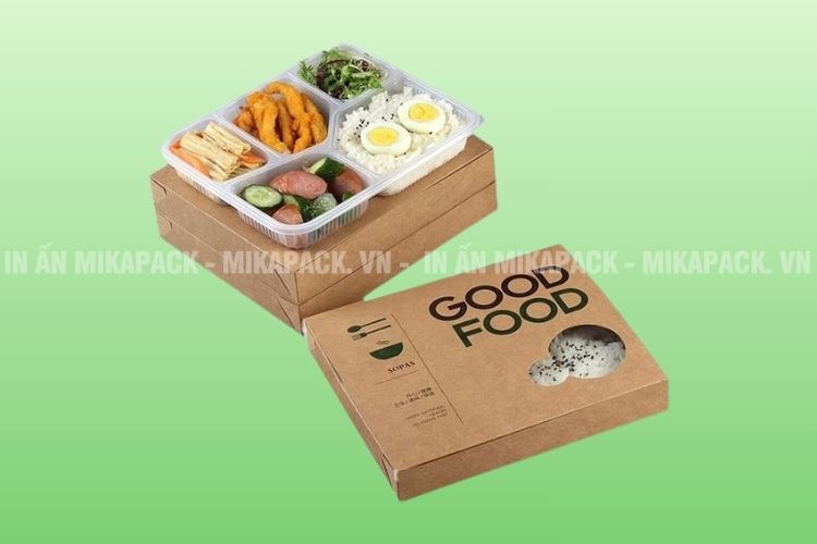 In hộp giấy đựng thức ăn giúp tăng tính thẩm mỹ và độ nhận diện thương hiệu