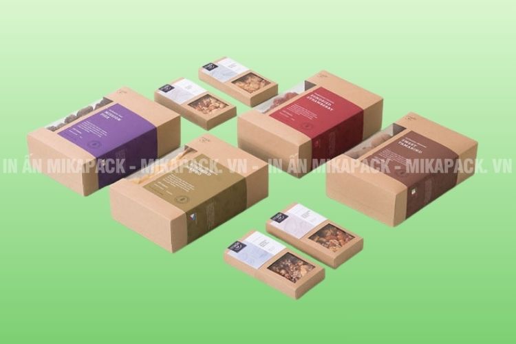 Vỏ hộp thường làm từ giấy Kraft, Duplex, Ivory và Couches